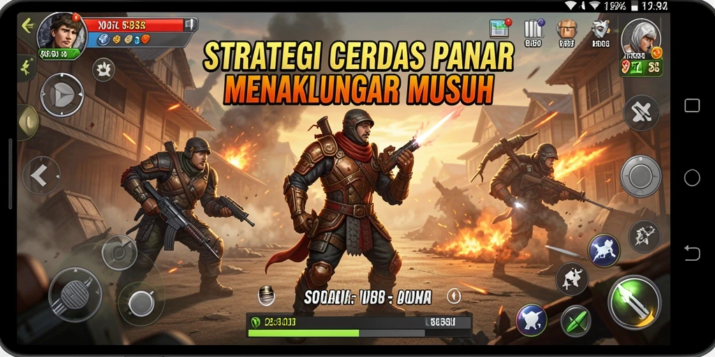 Screenshot gameplay 9SL yang mempertunjukkan pertempuran strategi yang intens.