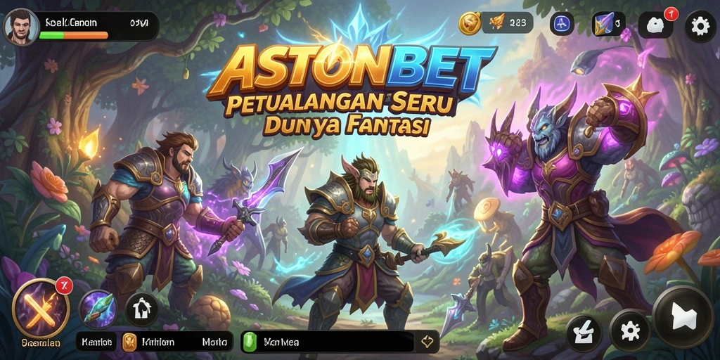 Screenshot gameplay ASTONBET menampilkan dunia petualangan yang menakjubkan.