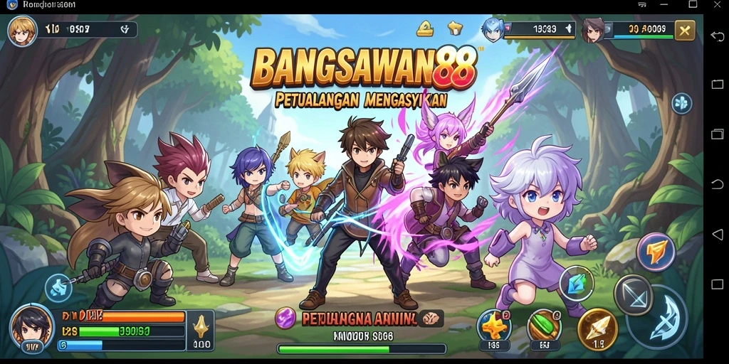 Gameplay menarik BANGSAWAN88 dengan karakter anime beraksi.