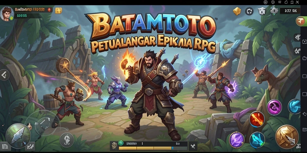 Tangkapan layar utama BATAMTOTO menampilkan momen seru dalam petualangan RPG.