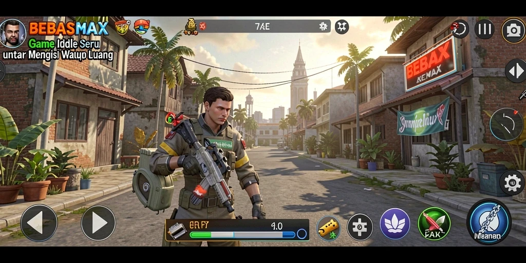 Tampilan gameplay seru dari BEBASMAX yang mudah dimainkan.