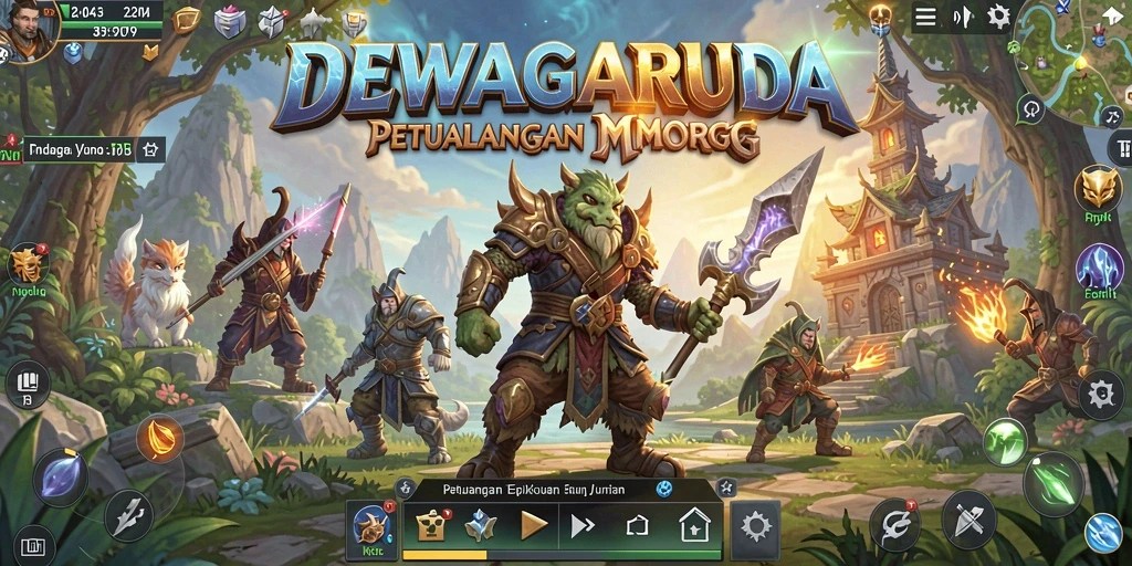 Tampilan gameplay DEWAGARUDA yang menampilkan aksi mendebarkan dalam petualangan MMORPG.