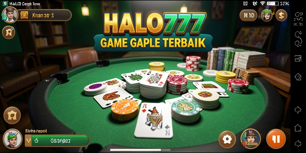 Screenshot gameplay HALO777 dengan elemen Gaple yang menarik.