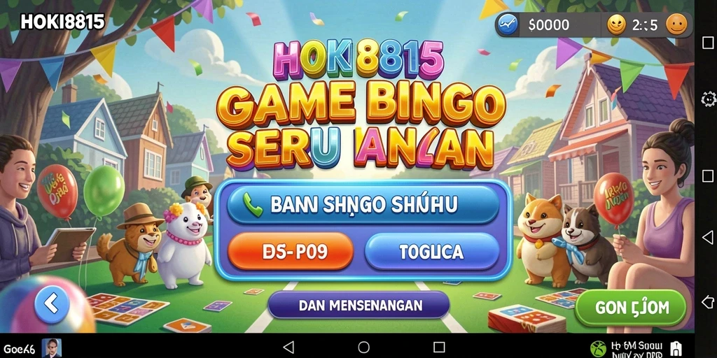 Tampilan gameplay HOKI8815 yang menarik dengan suasana Bingo yang seru.