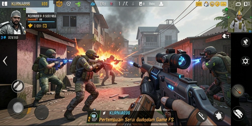 Tampilan seru dari gameplay KURNIA898 yang menantang.