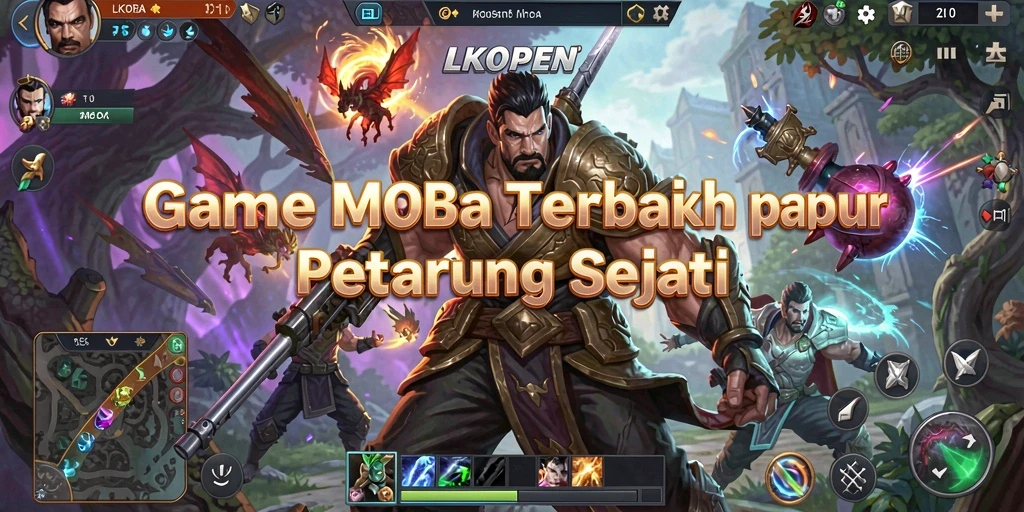 Screenshot LKOPEN menunjukkan aksi gameplay yang intens dan mengasyikkan.