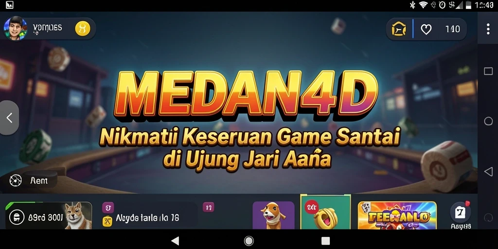 Screenshot dari MEDAN4D menampilkan gameplay yang seru dan menarik.