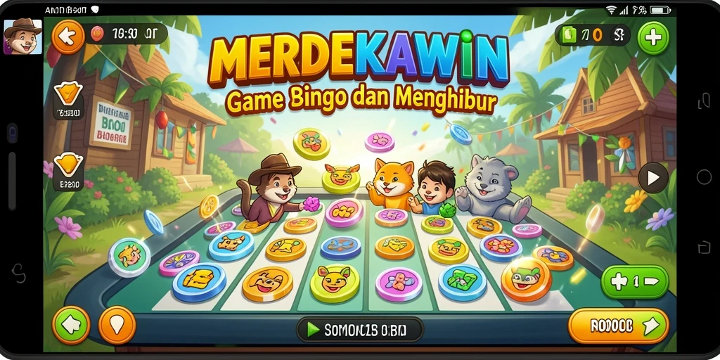 Tampilan gameplay seru dalam game Bingo MERDEKAWIN.
