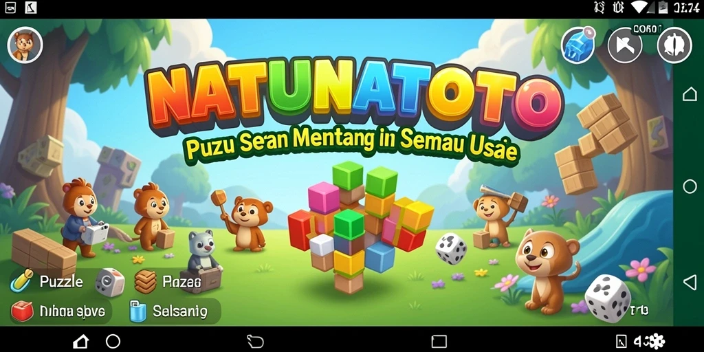 Tampilan gameplay seru dari NATUNATOTO dengan berbagai puzzle menantang.