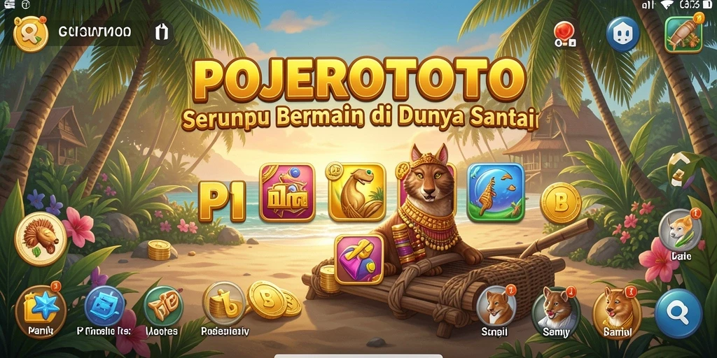 Tampilan gameplay seru dalam POJEROTOTO yang penuh warna.
