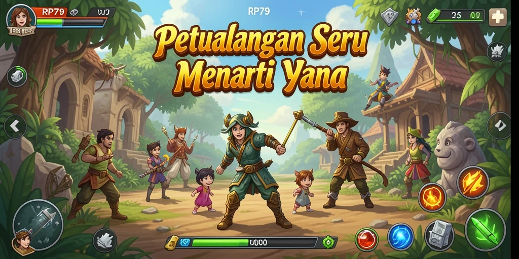 Tampilan gameplay petualangan yang mendebarkan di RP79.