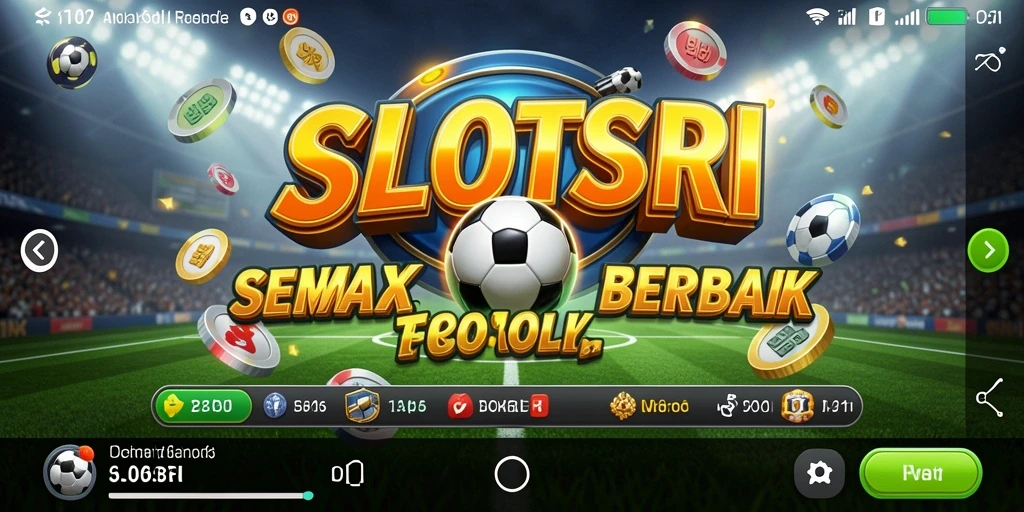 Tampilan menarik dari gameplay SLOTSRI yang bertema sepak bola.