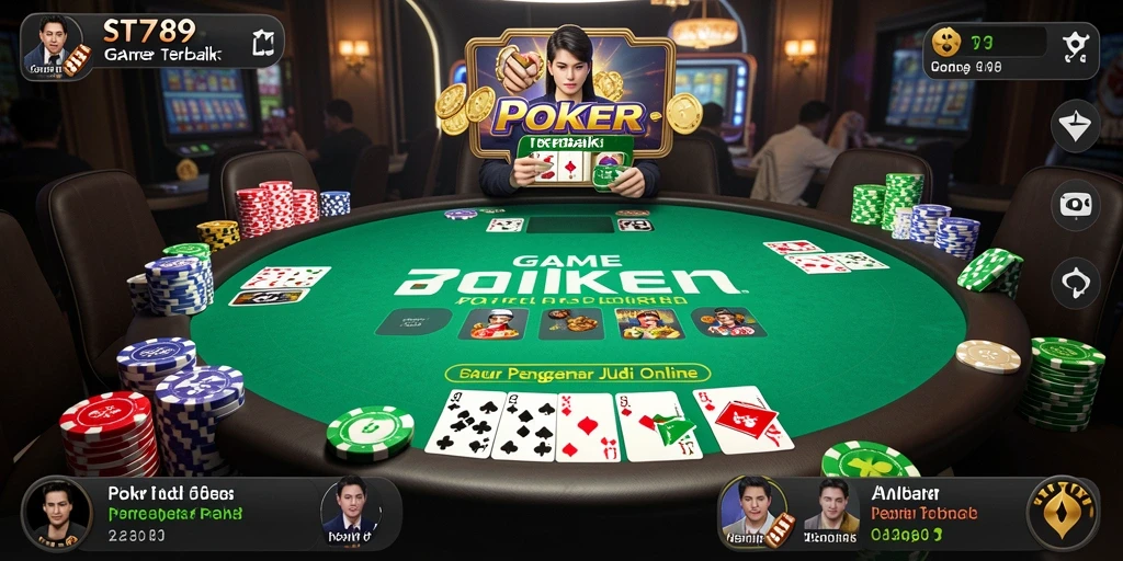 Tampilan gameplay Poker yang seru dan menarik.