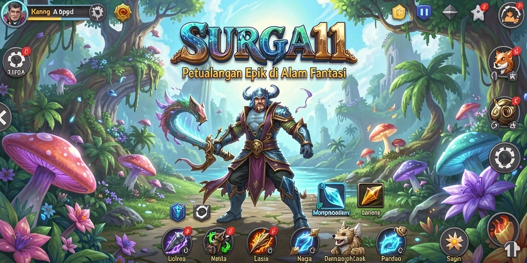 Gameplay menarik di dunia fantasi <strong>SURGA11</strong> yang memukau.