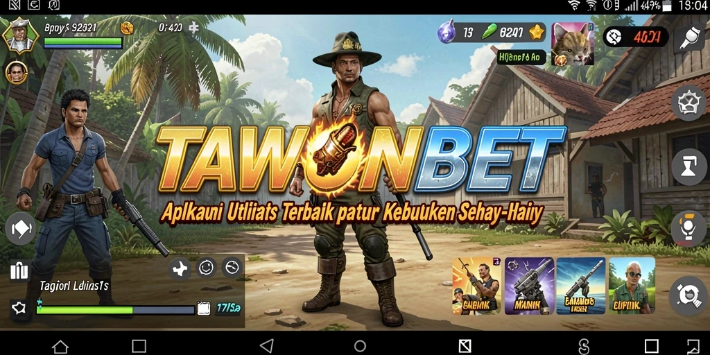 Tampilan antarmuka aplikasi TAWONBET yang sederhana dan fungsional.