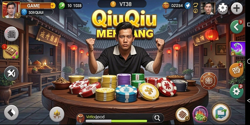 Tangkapan layar gameplay QiuQiu yang menarik di VT38.
